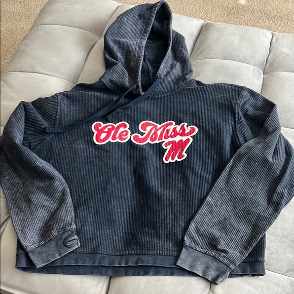 “Press Box- Royce Apparel ribbed Ole Miss Sweatshirt” - Picture 1 of 6